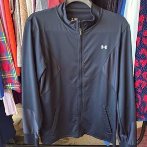 Under Armour women's fill-zip all season gear jacket, size large, black